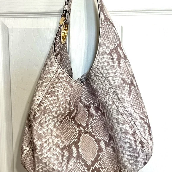 Authentic MK Python Print Hobo Shoulder Bag - Picture 2 of 5